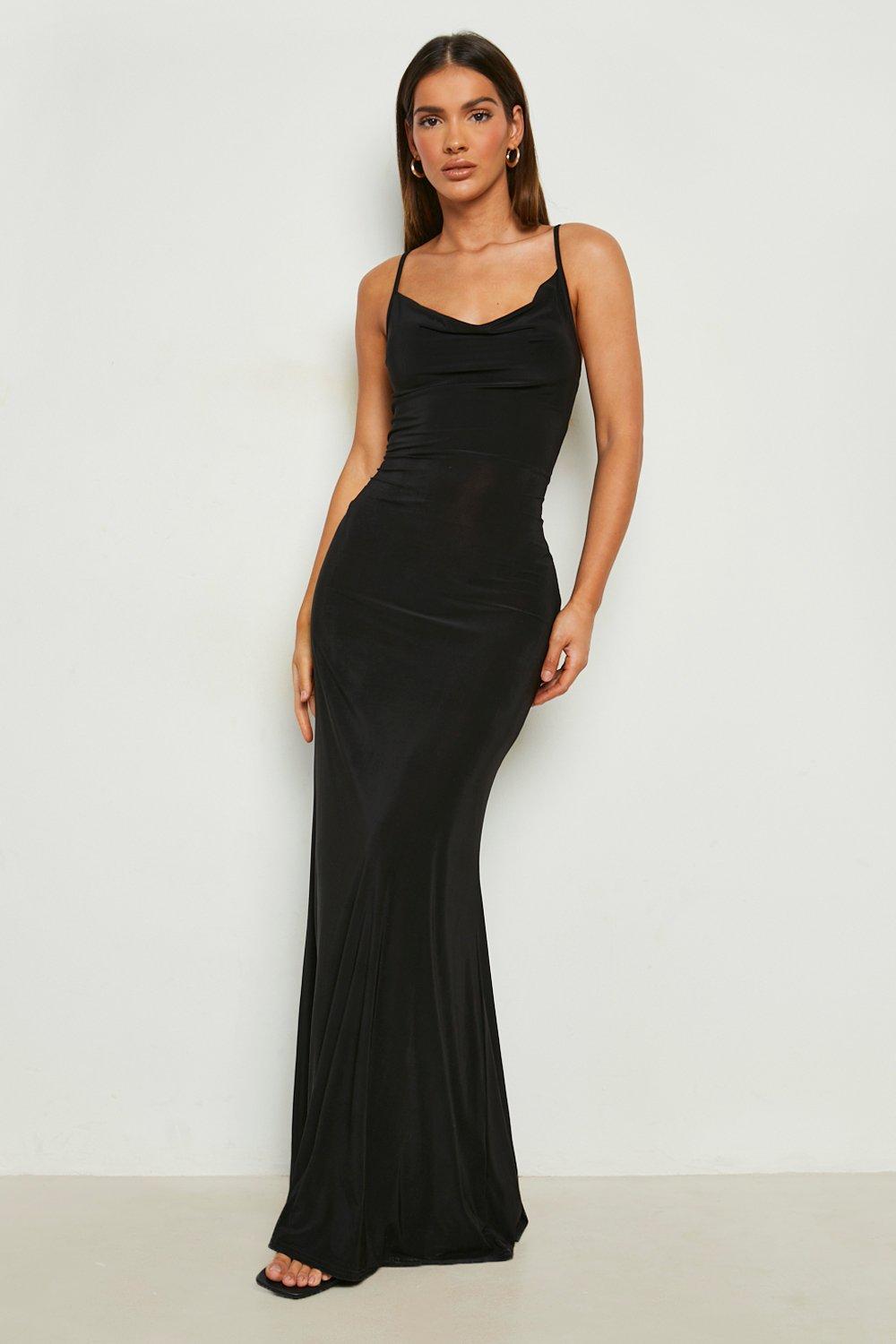 Women s Cowl Neck Maxi Dress Boohoo UK